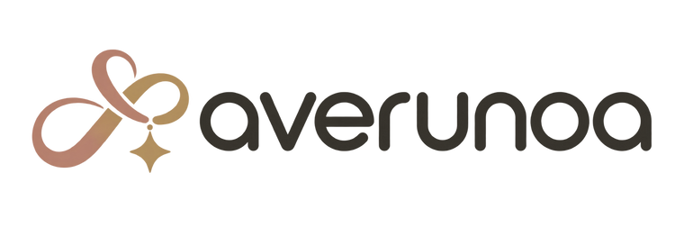 averunoa logo with ribbon charm icon