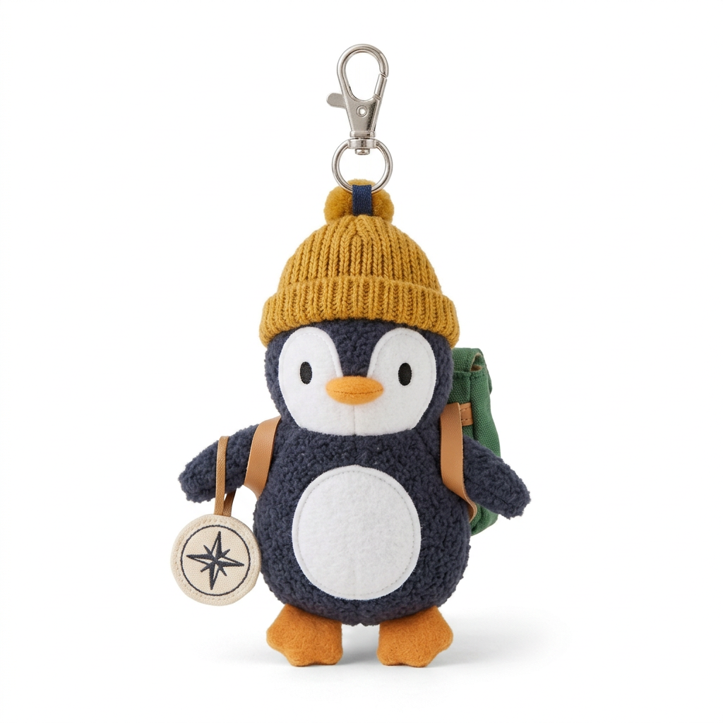 Full Explorer Penguin charm on white background