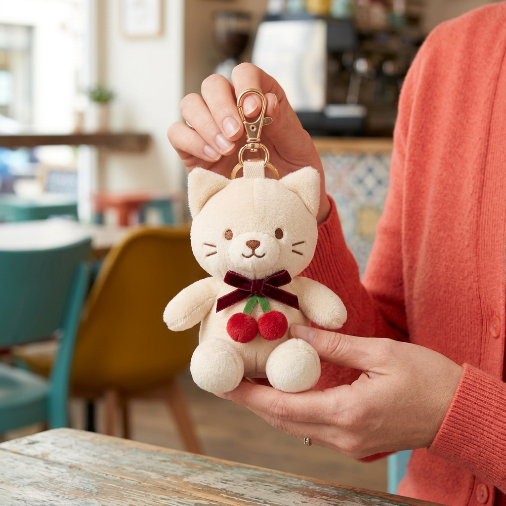 Adult woman holding Cherry Mew