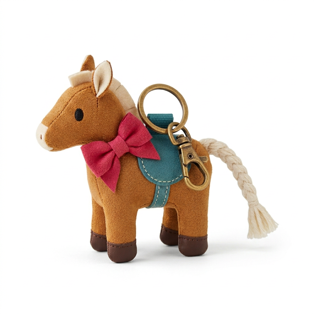 Full Ribbon Pony charm on white background