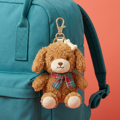 Caramel Pup backpack styling