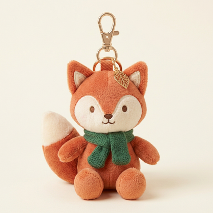 Fox face ears scarf and leaf design view